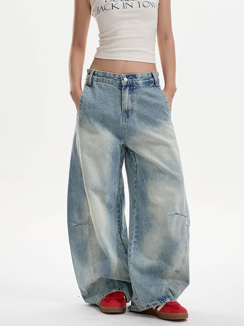 Jeans Donna Wide Leg | Denim Blu Baggy a Fit Largo TIAMUSE Jeans