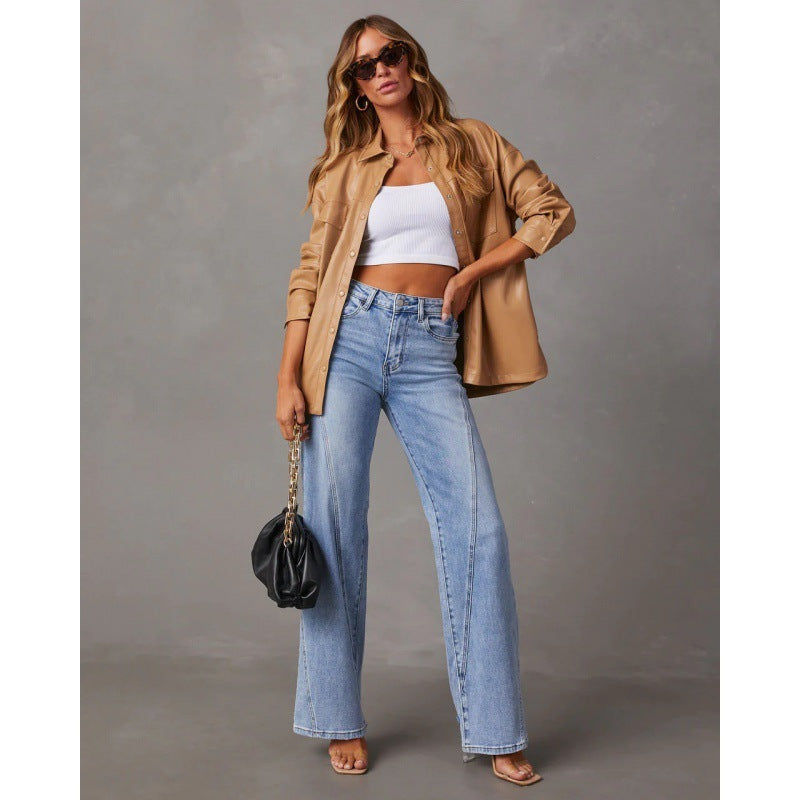 Jeans Donna a Zampa d’Elefante | Dettaglio Patchwork, Stile Città & Weekend TIAMUSE