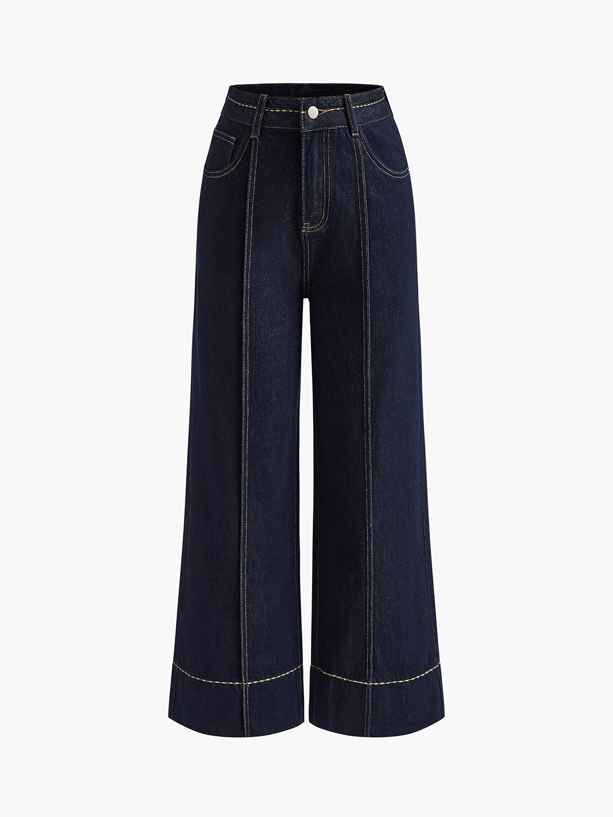Jeans Eleganti Donna Palazzo | Denim a Gamba Larga Autunno Inverno TIAMUSE