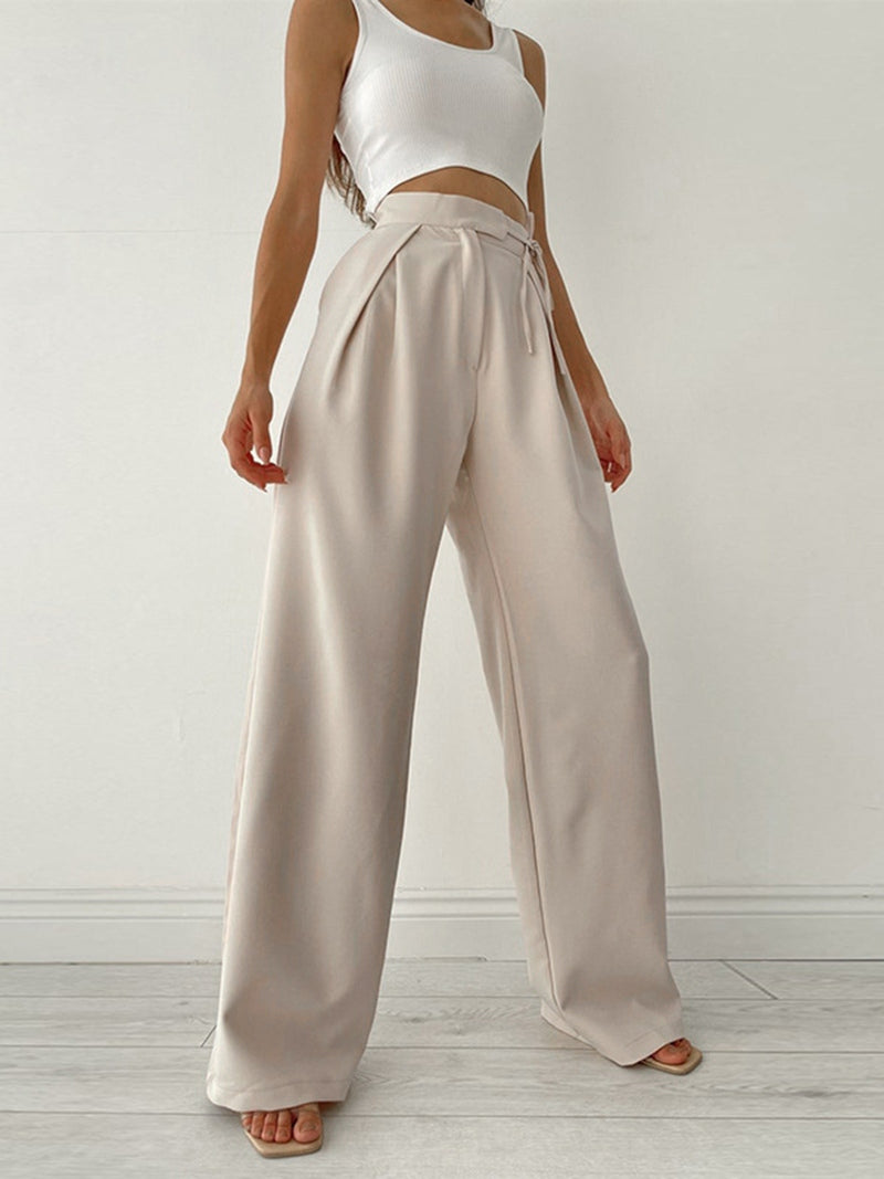 Lorea Pantaloni Palazzo a Vita Alta 2025 | Pantaloni a Gamba Larga Fluttuanti per Outfit Eleganti TIAMUSE Pants