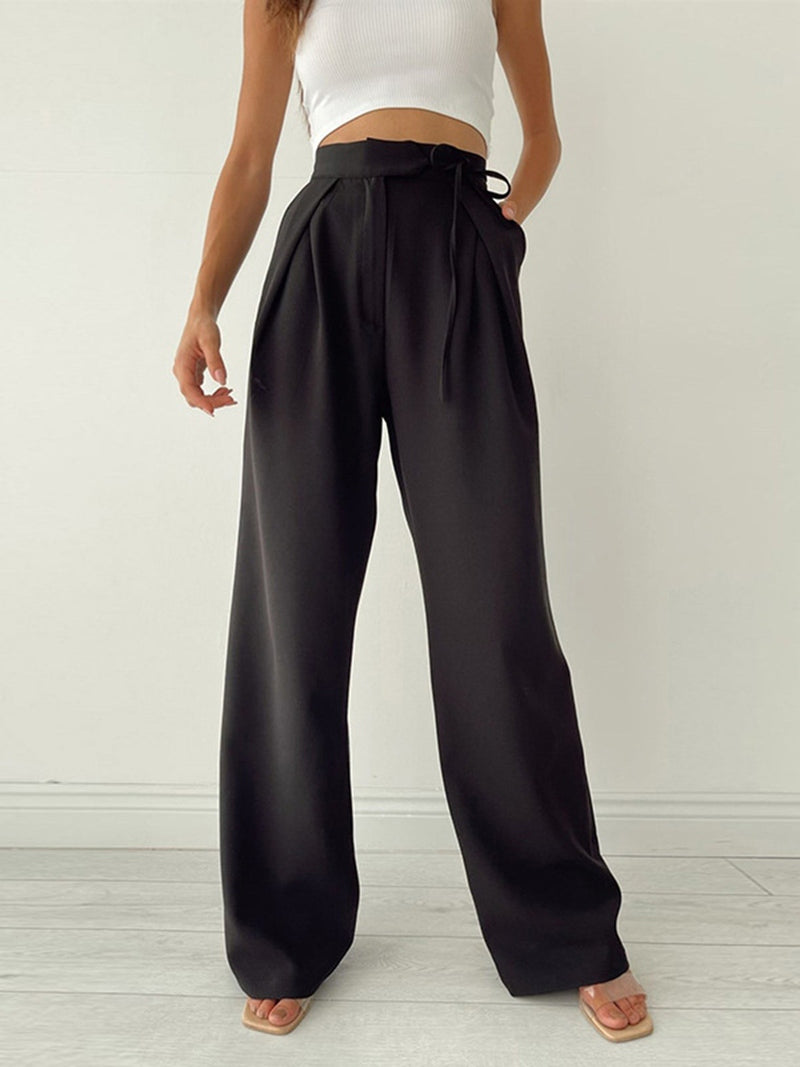 Lorea Pantaloni Palazzo a Vita Alta 2025 | Pantaloni a Gamba Larga Fluttuanti per Outfit Eleganti TIAMUSE Pants