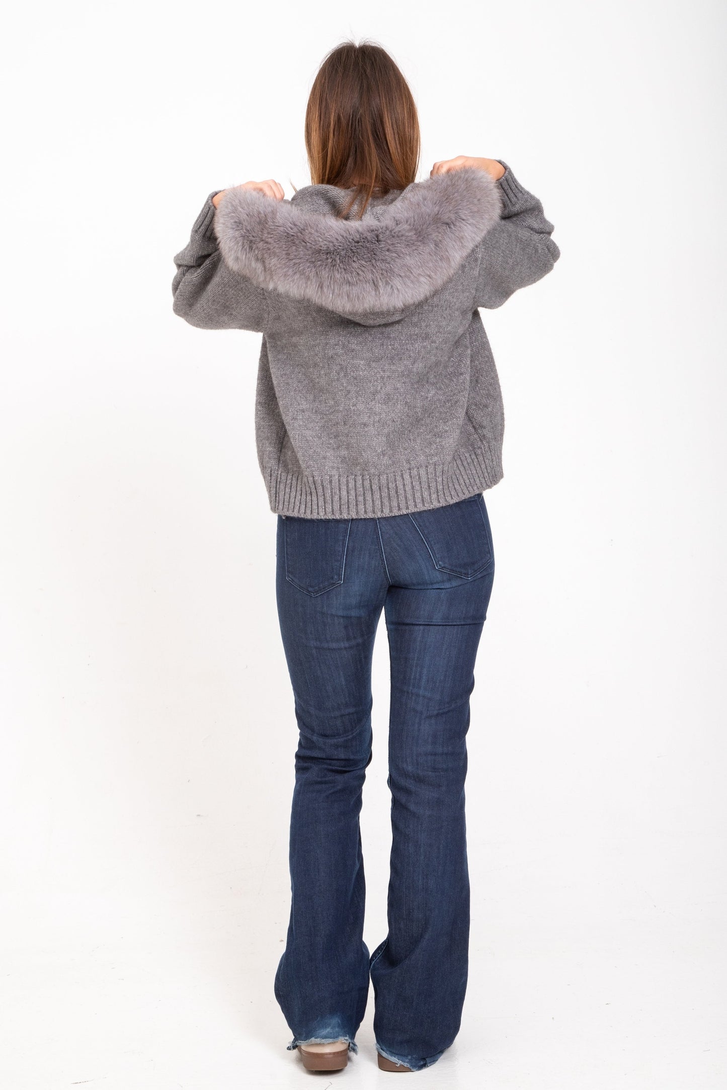 Maglia Giacca Autunnale con Collo in Pelliccia Naturale | Arianna TIAMUSE November