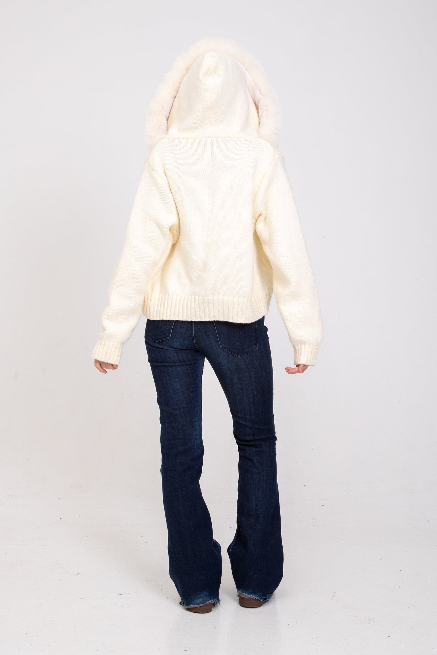 Maglia Giacca Autunnale con Collo in Pelliccia Naturale | Arianna TIAMUSE November