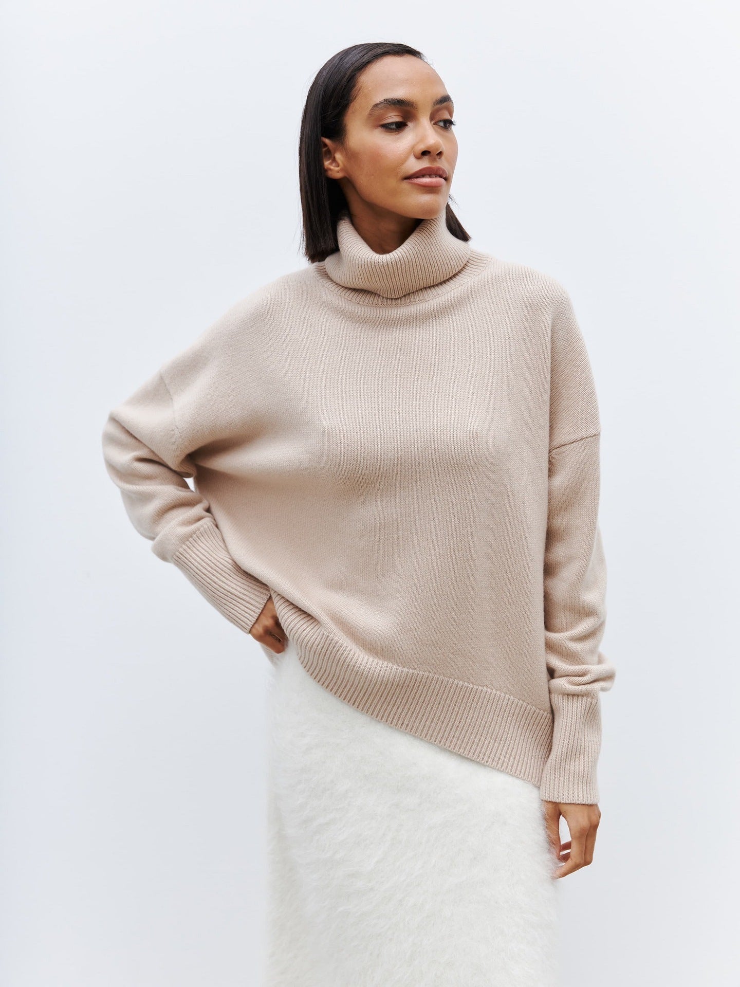 Maglione Invernale Donna Oversize | Pullover Caldo a Collo Alto TIAMUSE Sweater