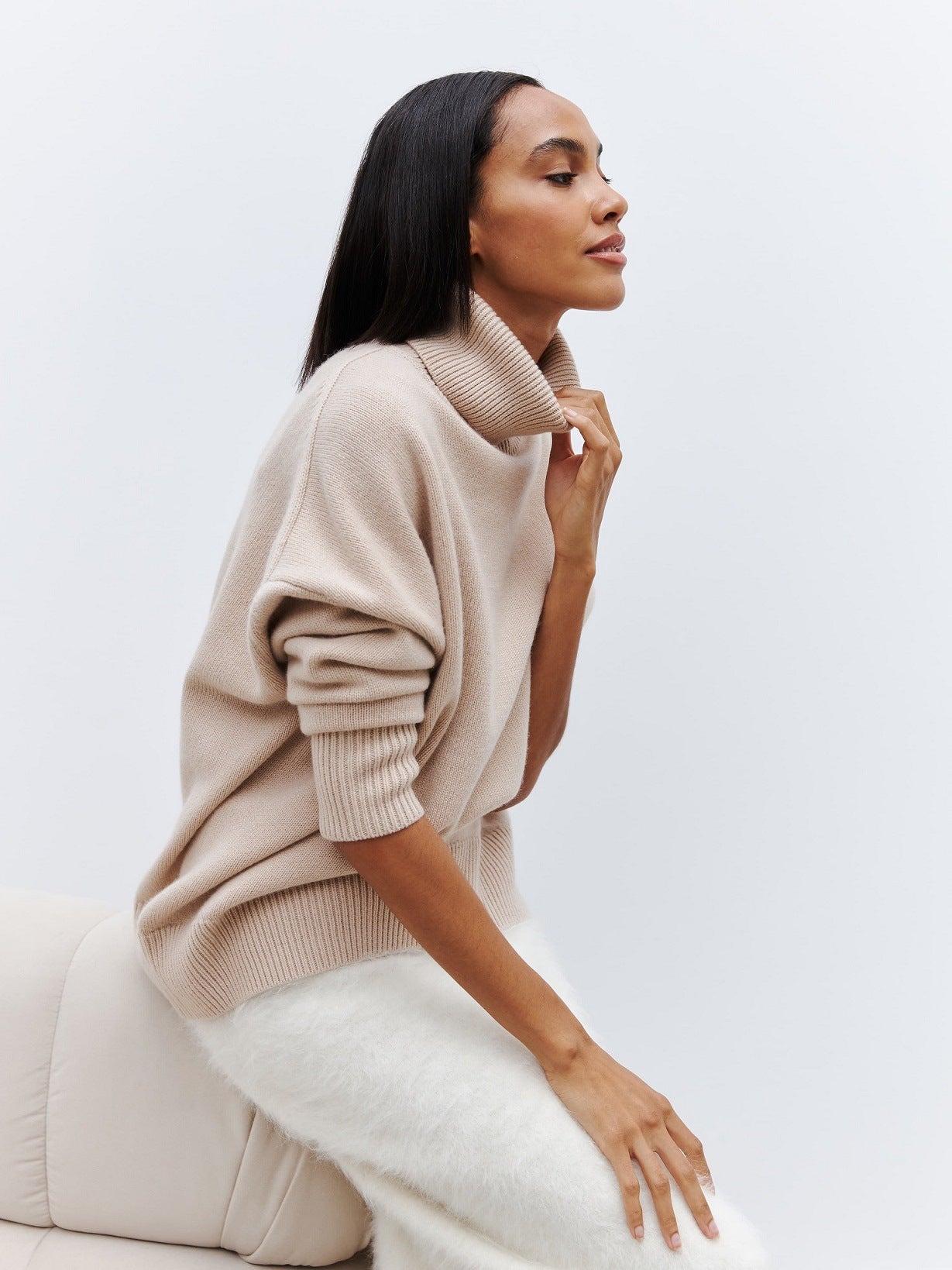 Maglione Invernale Donna Oversize | Pullover Caldo a Collo Alto TIAMUSE Sweater