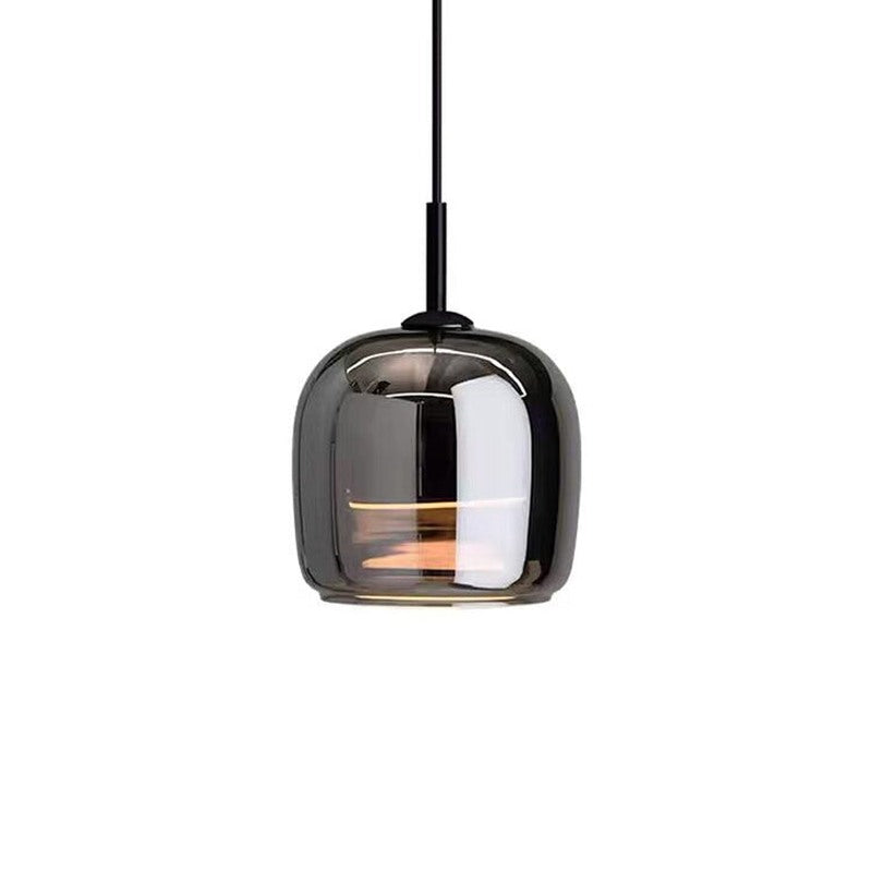 Lampada a Sospensione in Vetro Nero Nordico | Eleganza Moderna per Interni Eleganti - Sterlin