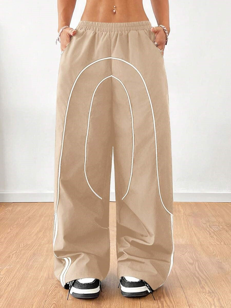 Pantaloni Donna Streetwear | Larghi Casual in Nero o Khaki TIAMUSE Pants