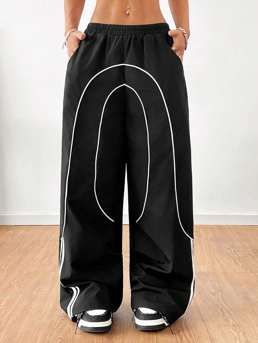 Pantaloni Donna Streetwear | Larghi Casual in Nero o Khaki TIAMUSE Pants