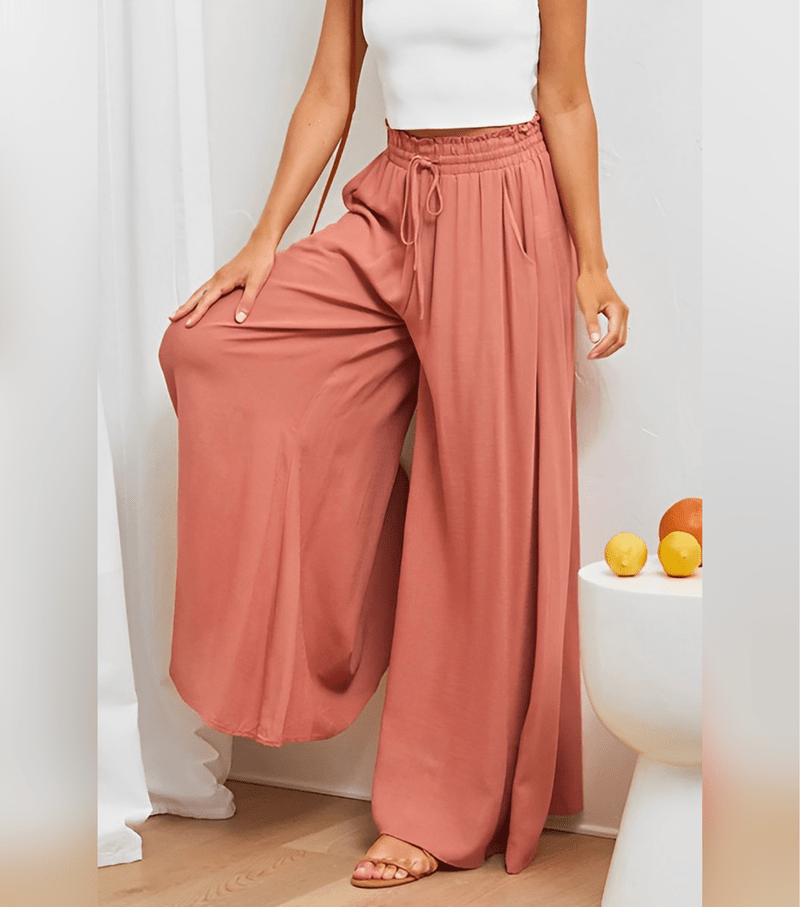 Pantaloni Donna a Gamba Larga Vita Alta Antonia | Morbidi ed Eleganti per Tutti i Giorni TIAMUSE Women Pants Seasonal