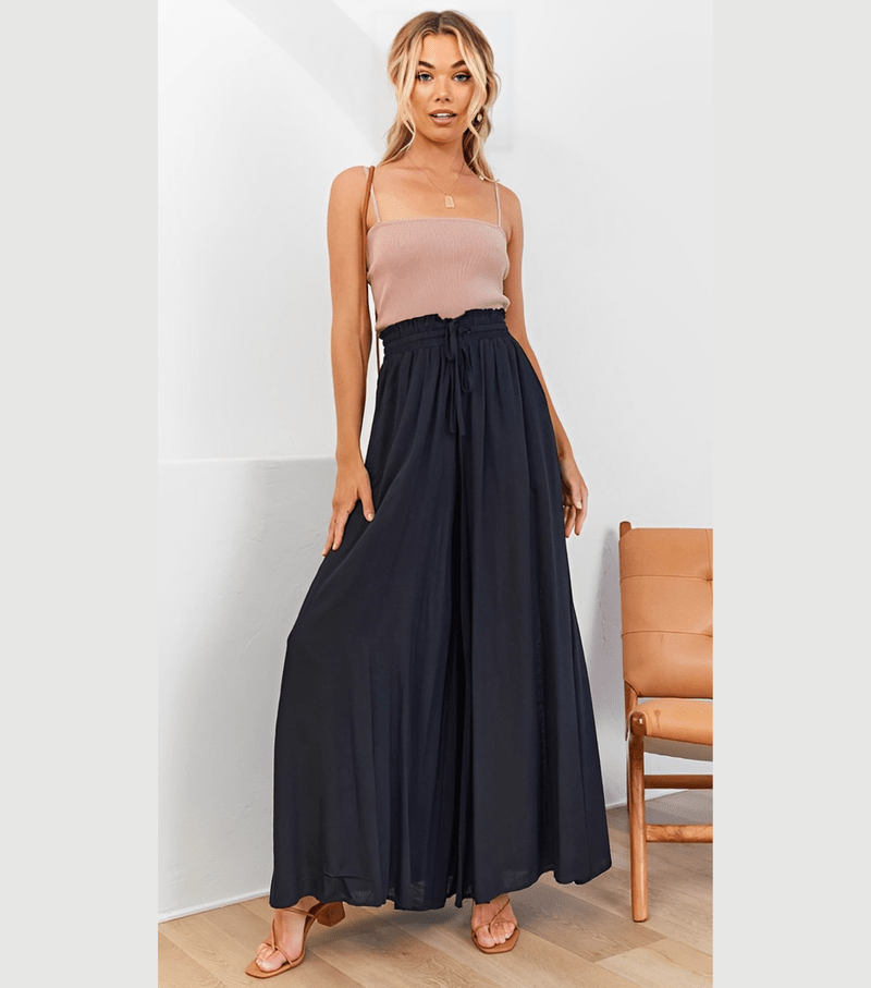 Pantaloni Donna a Gamba Larga Vita Alta Antonia | Morbidi ed Eleganti per Tutti i Giorni TIAMUSE Women Pants Seasonal