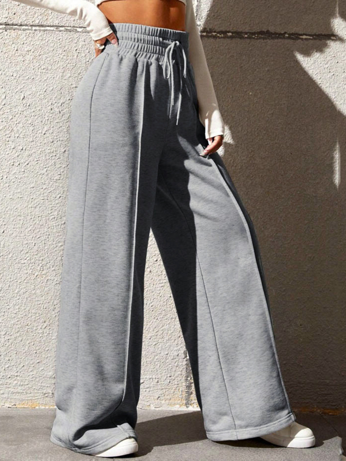 Pantaloni Donna a Gamba Larga in Felpa | Sweatpants City Walk 2025 TIAMUSE