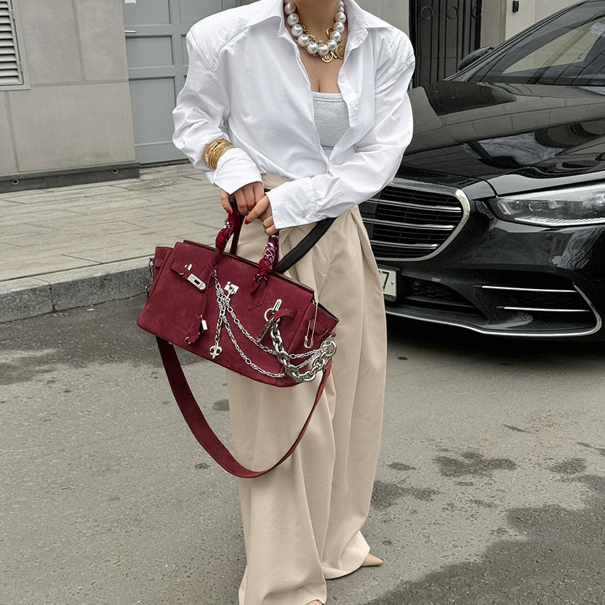 Pantaloni Donna a Vita Alta Wide-Leg | Colore Beige, per Ufficio e Look Quotidiani TIAMUSE Pants