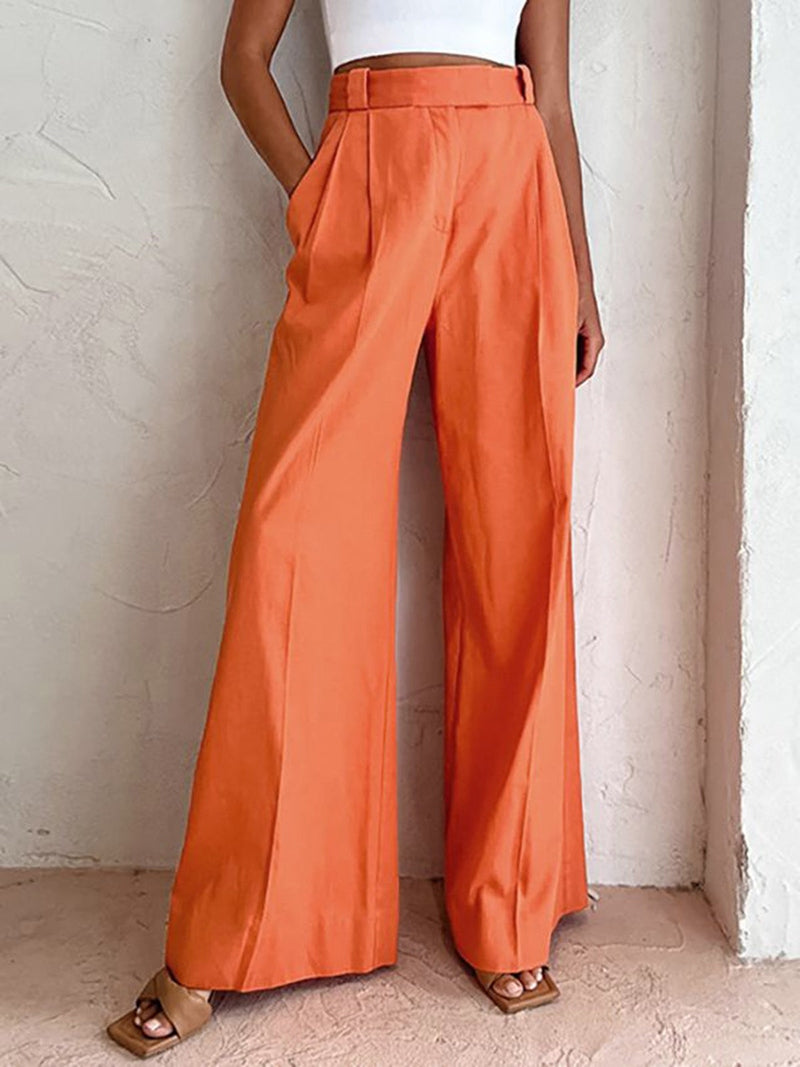 Pantaloni Estivi in Lino e Cotone | Gamba Larga & Stile Casual Silvina TIAMUSE Pants Women