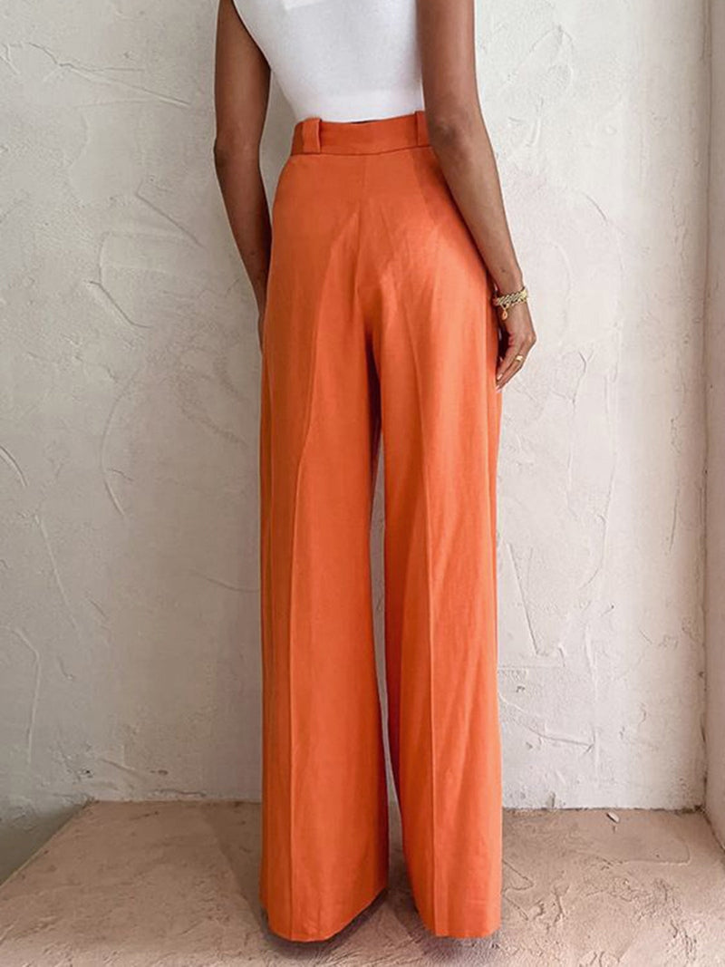 Pantaloni Estivi in Lino e Cotone | Gamba Larga & Stile Casual Silvina TIAMUSE Pants Women