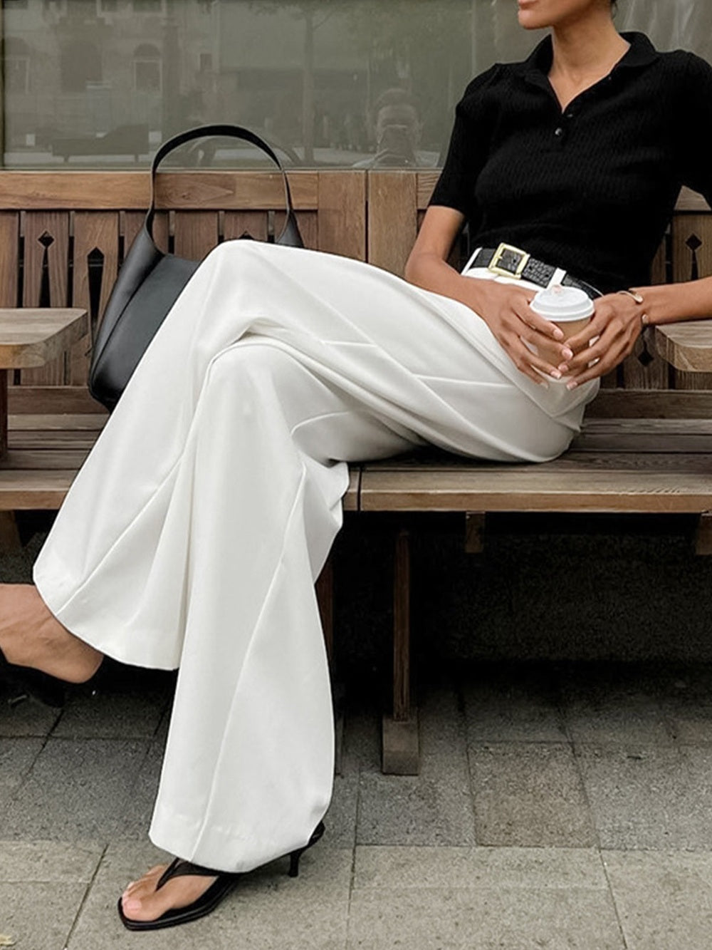 Pantaloni a Gamba Larga Ramona 2025 | Eleganti Pantaloni a Vita Alta per Lavoro e Tempo Libero TIAMUSE Pantaloni