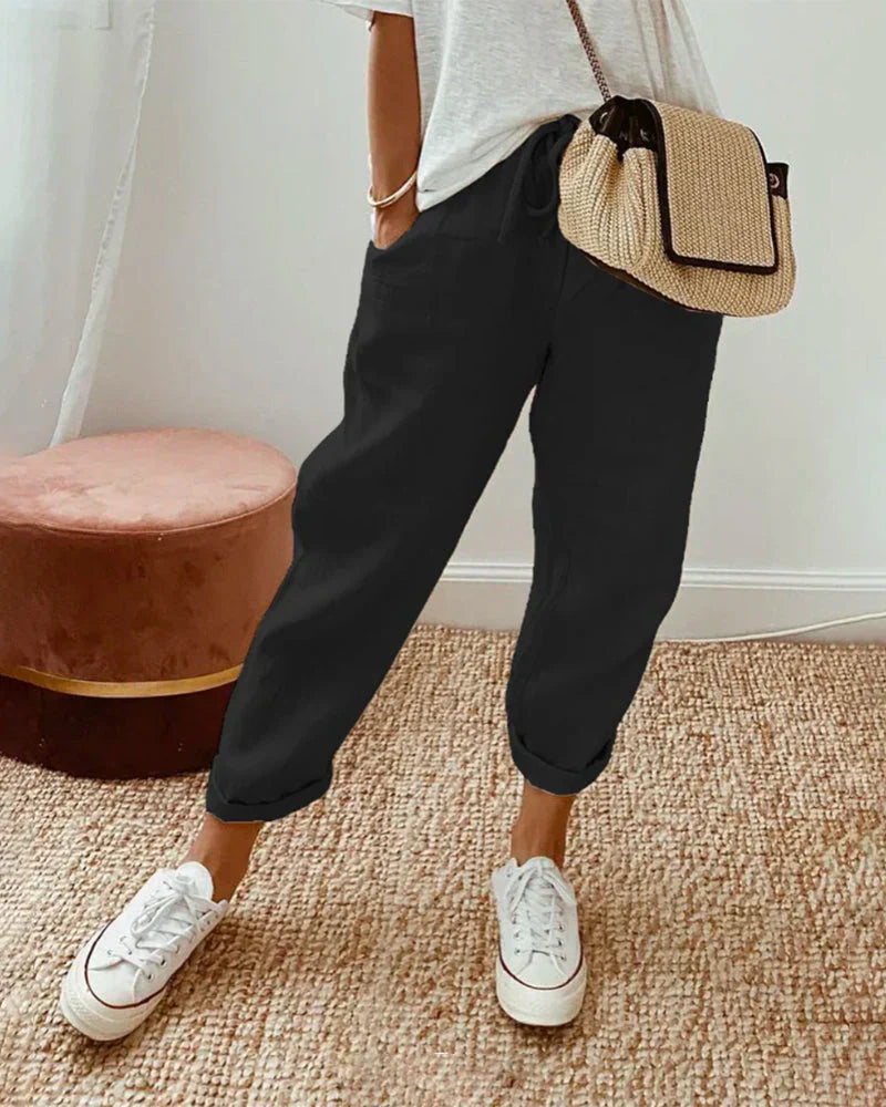 Pantaloni in Lino Emilis | Pantaloni Leggeri e Traspiranti per Primavera & Estate TIAMUSE Pantaloni