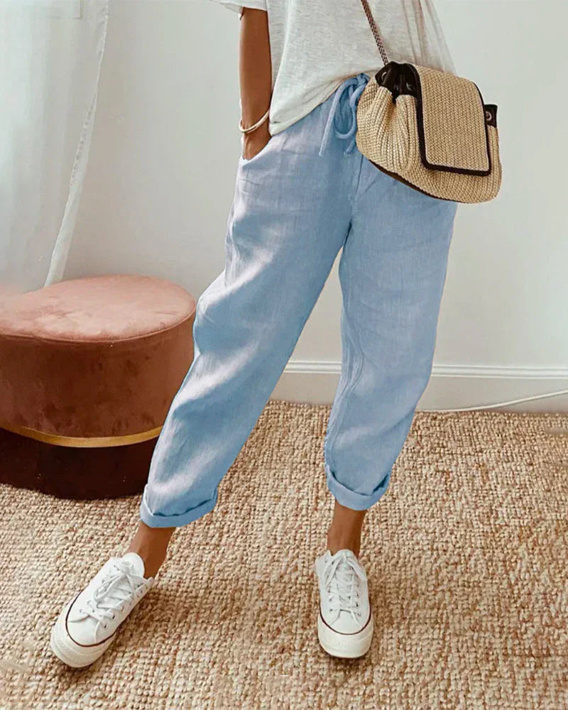 Pantaloni in Lino Emilis | Pantaloni Leggeri e Traspiranti per Primavera & Estate TIAMUSE Pantaloni
