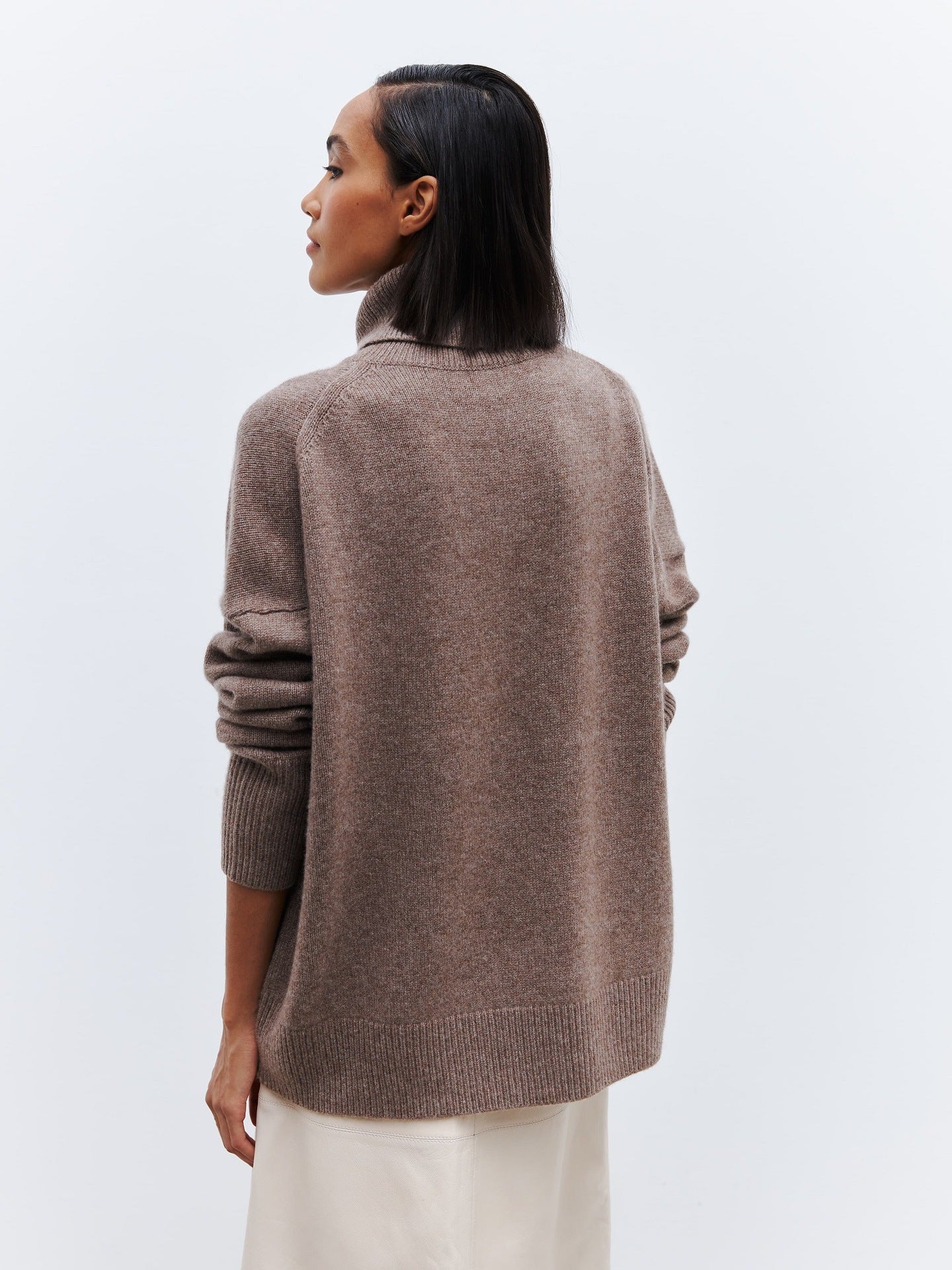 Pullover Donna Oversize Collo Alto | Maglione Casual per Giorni Freddi TIAMUSE
