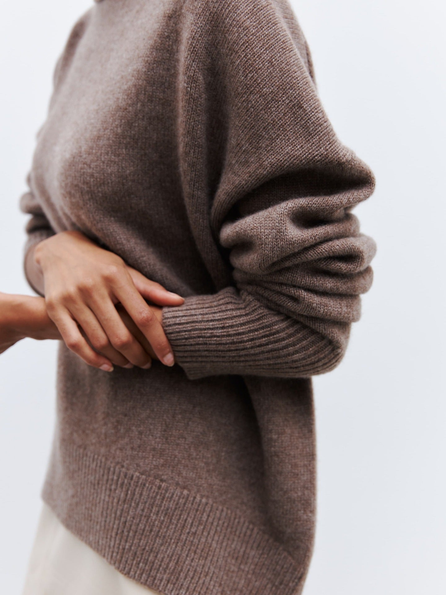 Pullover Donna Oversize Collo Alto | Maglione Casual per Giorni Freddi TIAMUSE