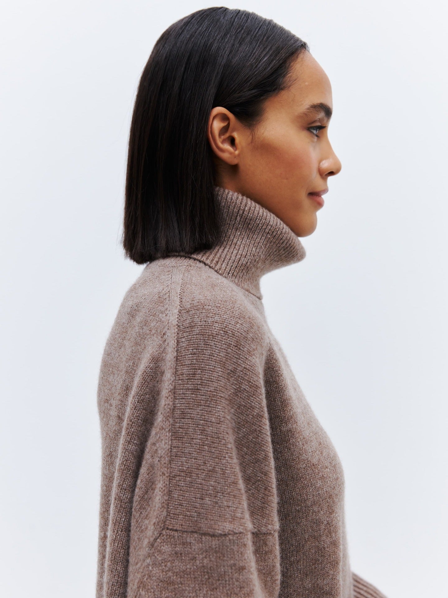 Pullover Donna Oversize Collo Alto | Maglione Casual per Giorni Freddi TIAMUSE