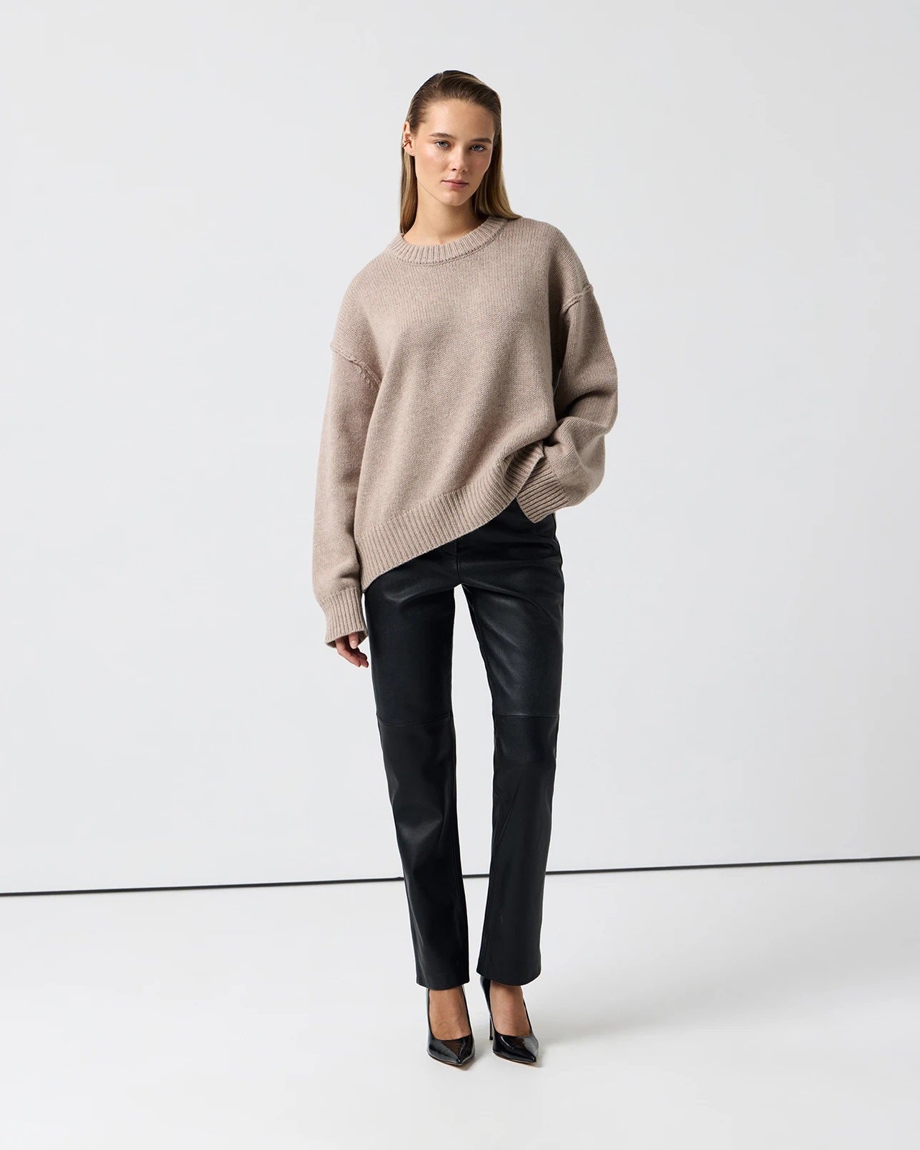 Pullover Donna Oversize | Maglione Caldo Collo Rotondo per la Stagione Fredda TIAMUSE Sweater