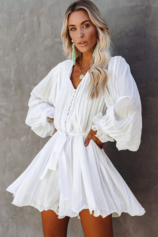 Romper Bianco Boho a Maniche Lunghe Donna | Stile Estivo Fresco e Femminile TIAMUSE Romper