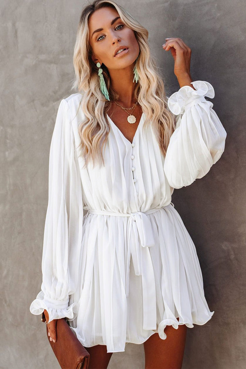 Romper Bianco Boho a Maniche Lunghe Donna | Stile Estivo Fresco e Femminile TIAMUSE Romper