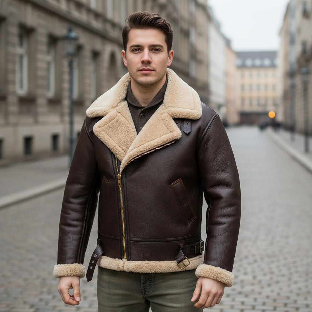 Giacca da uomo | Pelle di pecora di alta qualità, design senza tempo