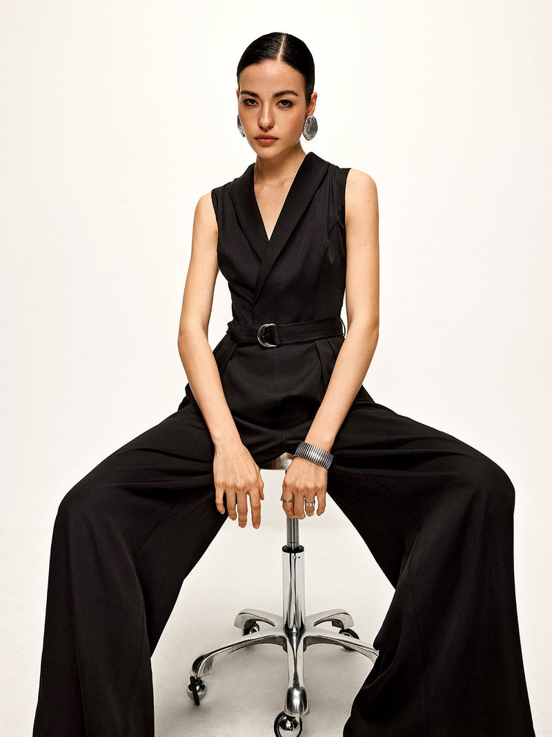Salopette Nera Elegante Donna Emma | Perfetta per Ufficio e Serate TIAMUSE Jumpsuit Women