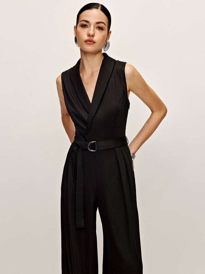 Salopette Nera Elegante Donna Emma | Perfetta per Ufficio e Serate TIAMUSE Jumpsuit Women