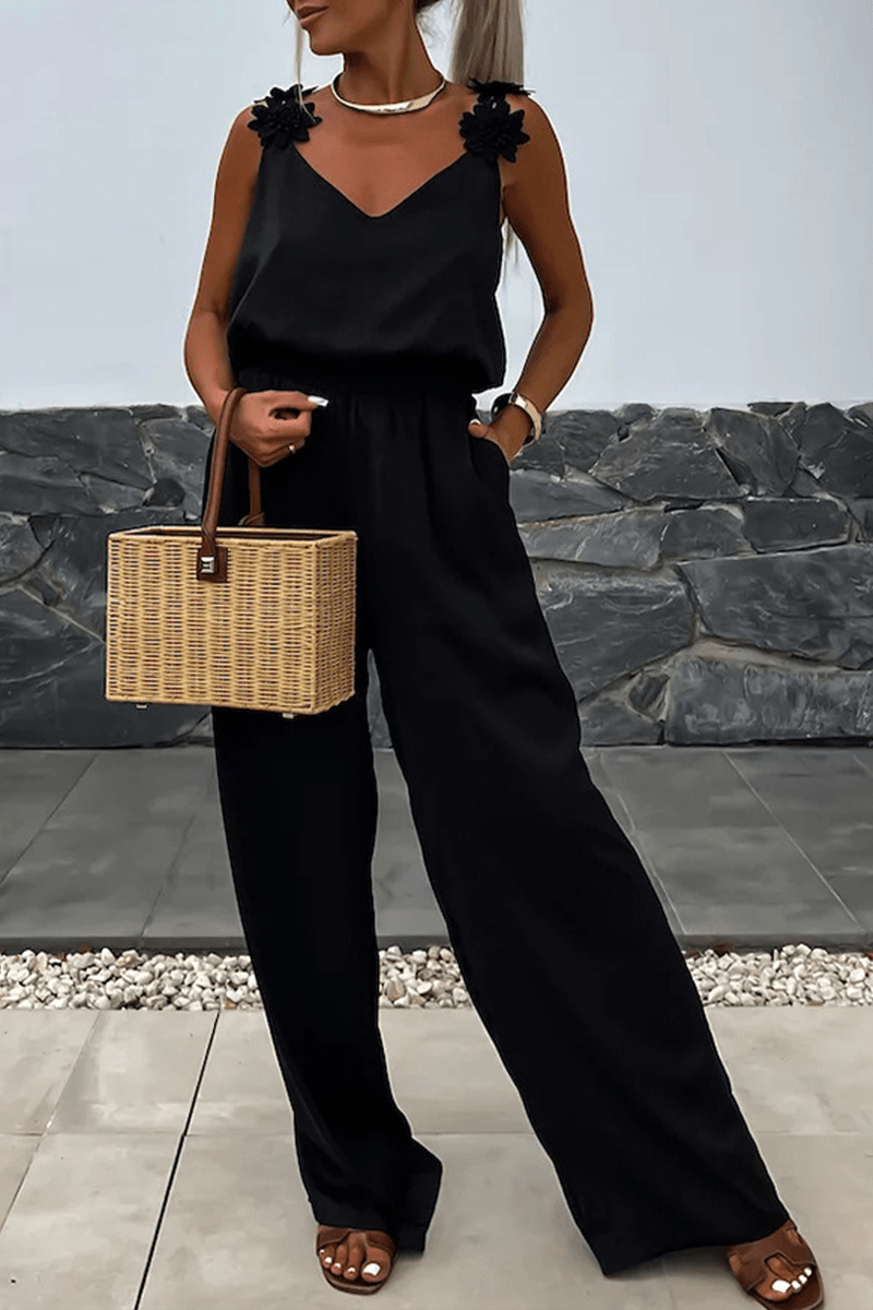 Salopette con Tasca a Forma di Fiore 2025 | Elegante Tuta Intera per Comfort Quotidiano TIAMUSE Jumpsuits & Rompers/Jumpsuits