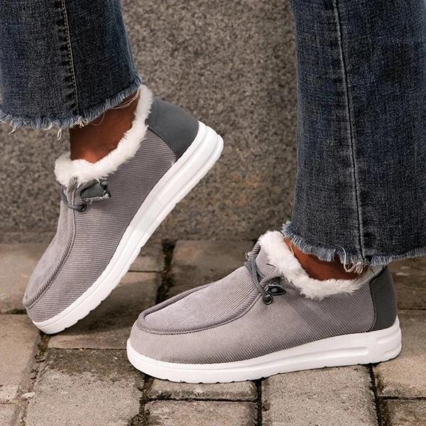 Scarpe Invernali Donna Morbide e Calde | Stivaletti con Pelliccia e Zeppa Bassa 3cm TIAMUSE Older