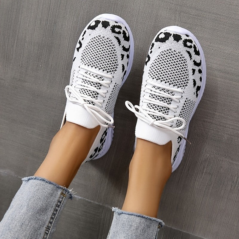 Scarpe Sportive Donna Bianche con Stampa Leopardata | Sneakers Comode Traspiranti TIAMUSE Dresses