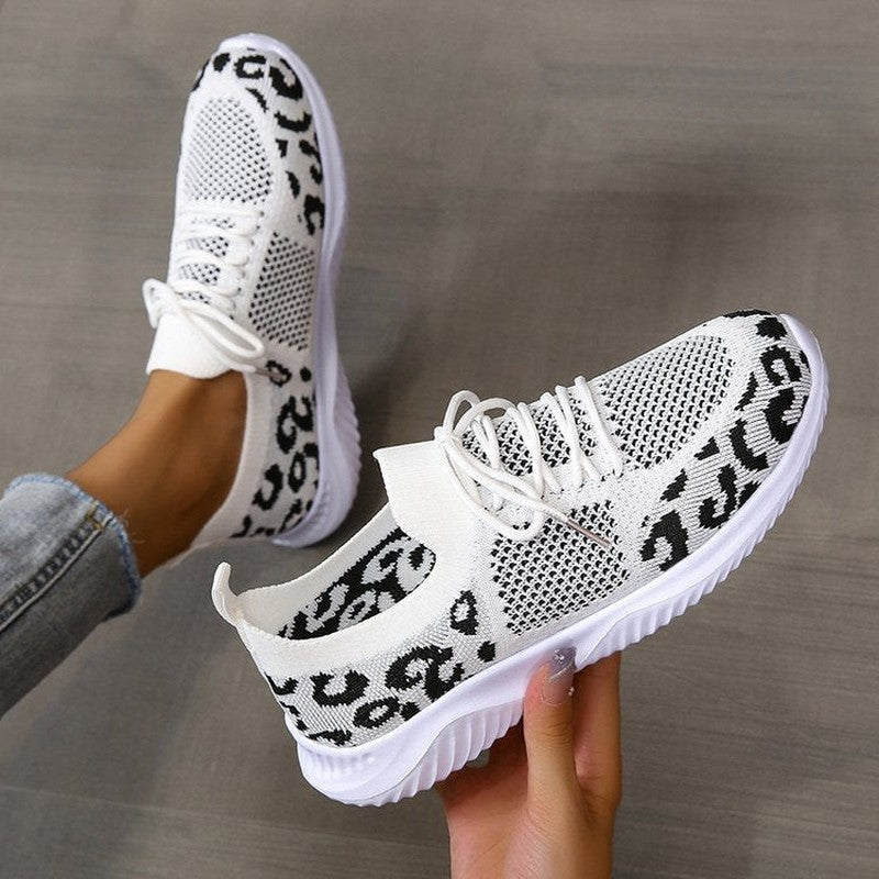Scarpe Sportive Donna Bianche con Stampa Leopardata | Sneakers Comode Traspiranti TIAMUSE Dresses