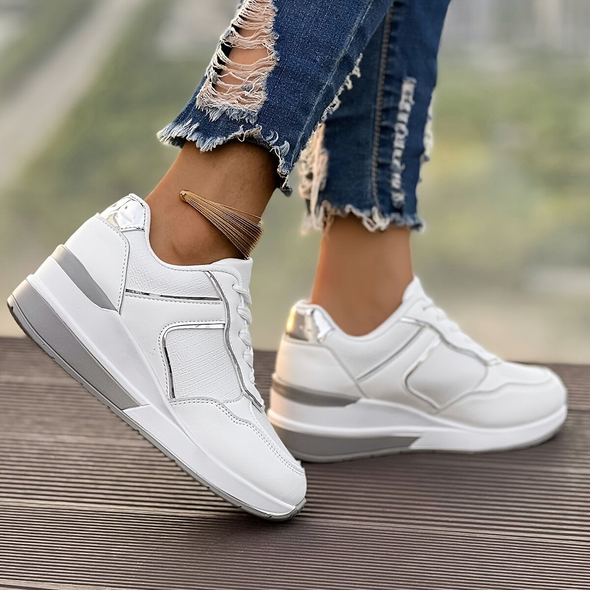 Scarpe Sportive Donna con Piattaforma a Wedge alla Moda | Talia TIAMUSE Sneakers