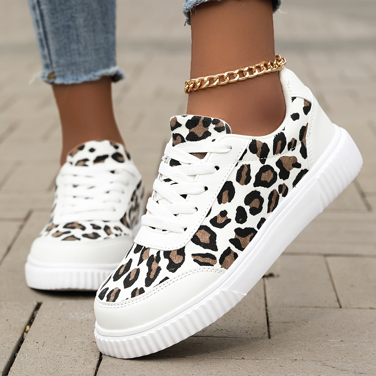 Scarpe da Donna Leggere con Piattaforma e Stampa Animalier | Sneakers Anima TIAMUSE Sneakers