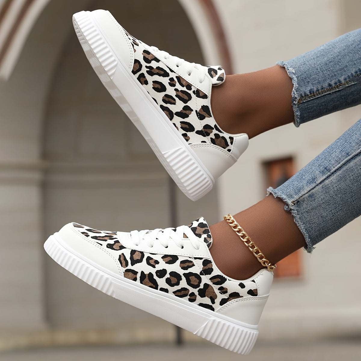 Scarpe da Donna Leggere con Piattaforma e Stampa Animalier | Sneakers Anima TIAMUSE Sneakers