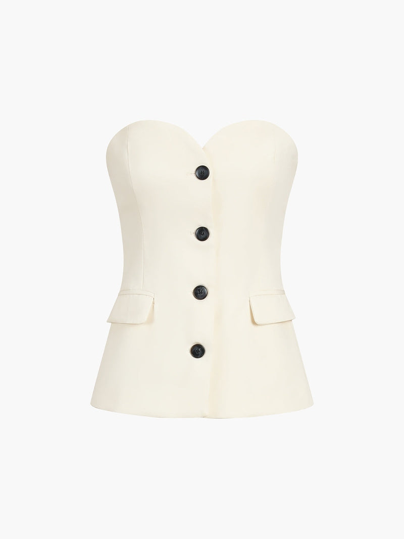 Set Due Pezzi Loretta 2025 | Top Corsetto Senza Spalline e Pantaloni TIAMUSE Set Due Pezzi