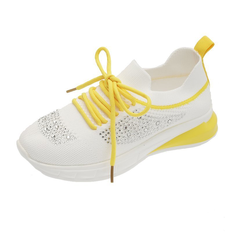 Sneakers Bianche Estive Traspiranti da Passeggio con Strass per Donna TIAMUSE Dresses