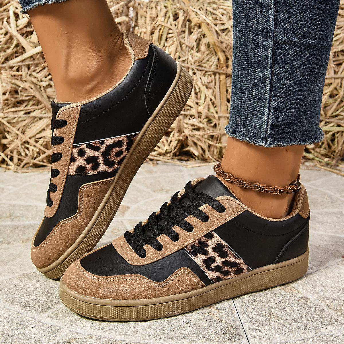 Sneakers Donna Casual con Dettaglio Animalier | Scarpe Comode e Trendy per Tutti i Giorni TIAMUSE Sneakers