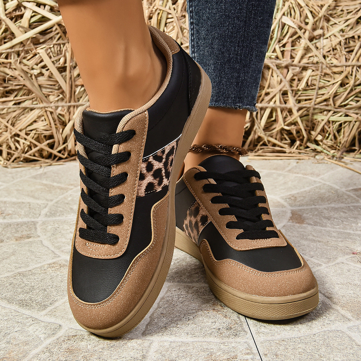 Sneakers Donna Casual con Dettaglio Animalier | Scarpe Comode e Trendy per Tutti i Giorni TIAMUSE Sneakers