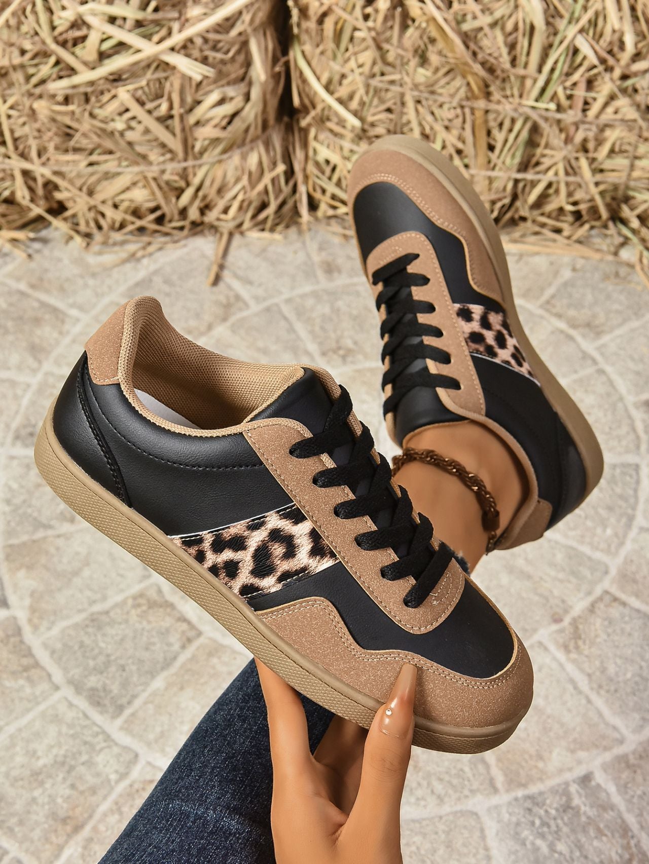 Sneakers Donna Casual con Dettaglio Animalier | Scarpe Comode e Trendy per Tutti i Giorni TIAMUSE Sneakers