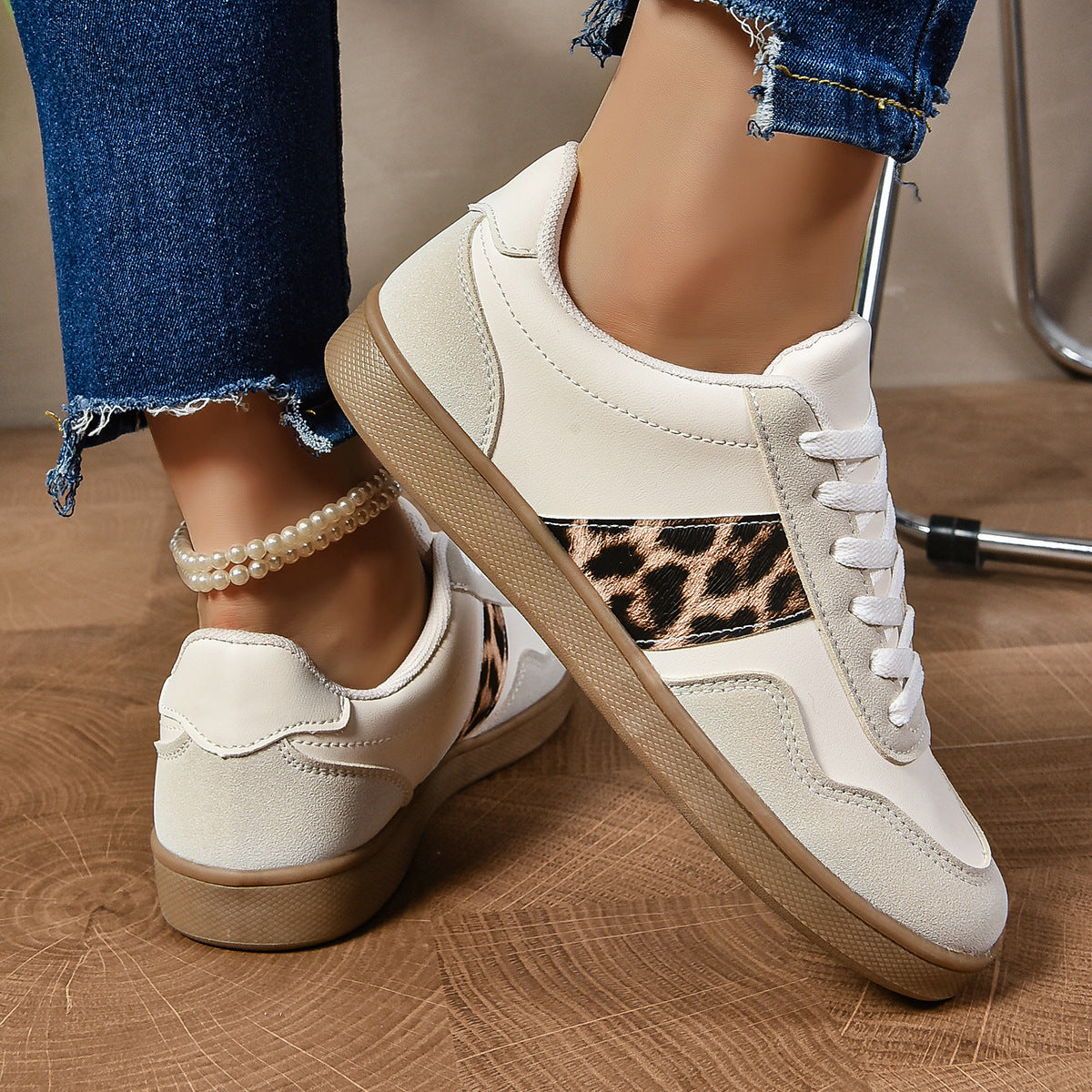 Sneakers Donna Casual con Dettaglio Animalier | Scarpe Comode e Trendy per Tutti i Giorni TIAMUSE Sneakers