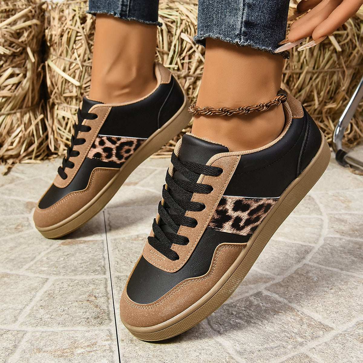 Sneakers Donna Casual con Dettaglio Animalier | Scarpe Comode e Trendy per Tutti i Giorni TIAMUSE Sneakers