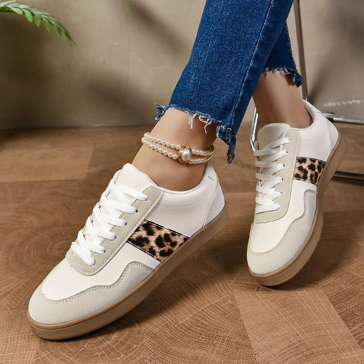 Sneakers Donna Casual con Dettaglio Animalier | Scarpe Comode e Trendy per Tutti i Giorni TIAMUSE Sneakers
