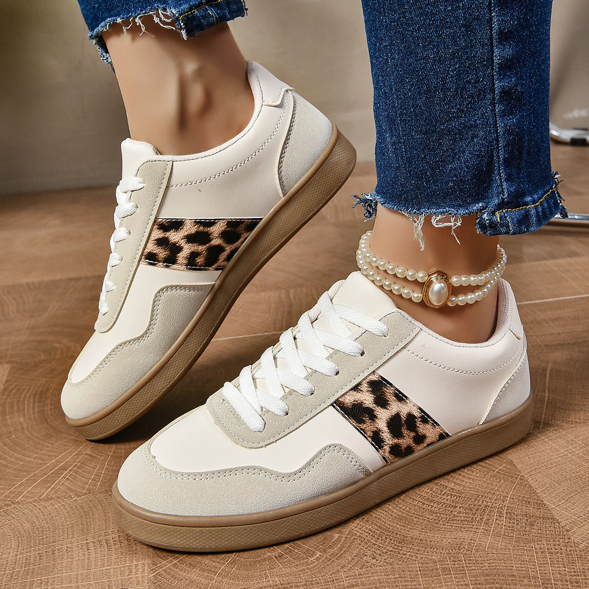 Sneakers Donna Casual con Dettaglio Animalier | Scarpe Comode e Trendy per Tutti i Giorni TIAMUSE Sneakers
