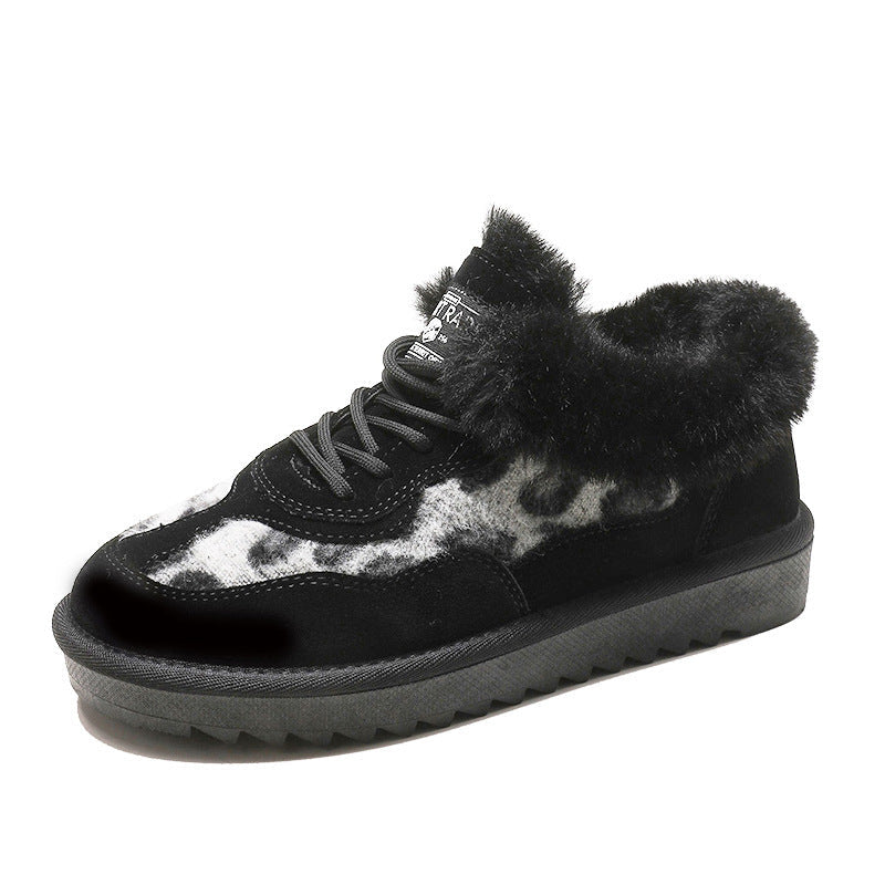Sneakers Invernali Donna con Stampa Leopardata | Scarpe Calde con Pelliccia e Suola Bassa TIAMUSE Older