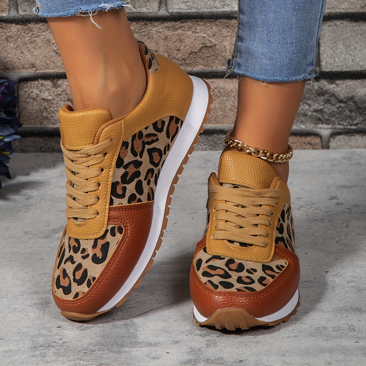 Sneakers da Donna in Stampa Leopardata, Piatte e Antiscivolo | Diala TIAMUSE Sneakers