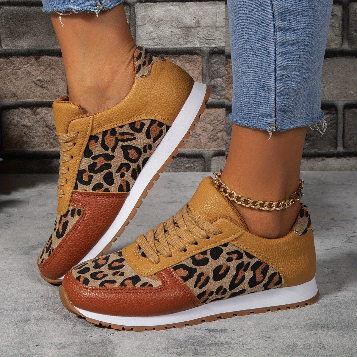 Sneakers da Donna in Stampa Leopardata, Piatte e Antiscivolo | Diala TIAMUSE Sneakers