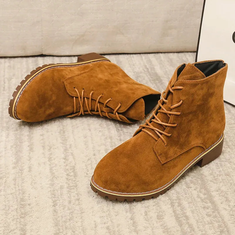 Stivaletti Donna con Lacci in Suede | Scarpe Casual Autunno Inverno TIAMUSE Older